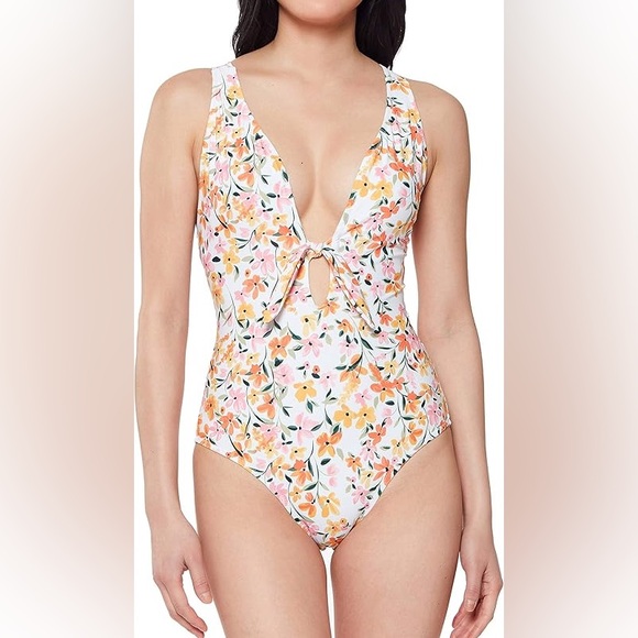 Jessica Simpson XL floral‎ white swimsuit one piece NWT summer bathing suit - Picture 1 of 7